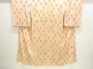 アンティーク　錦紗花立涌模様単衣長襦袢